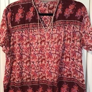 Beautiful vintage Indian cotton gauze blouse.